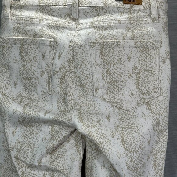 PAIGE Jeans Womens 25 Hoxton Ankle Cotton Stretch Snakeskin Print Pockets - Picture 7 of 11